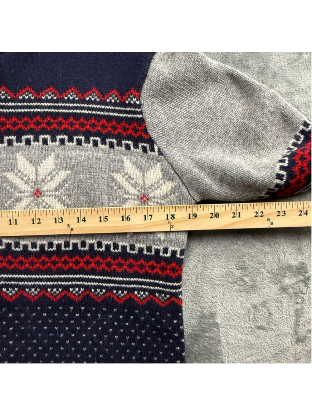 Fair Isle Sweater Women’s M World Republic Lambswool NWT Apres Ski Nordic Navy - Picture 9 of 14